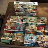 Gatti letterari in vasca da bagno puzzle 1000 pezzi